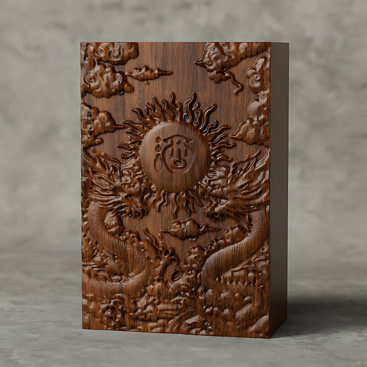 Hộp Rượu Gỗ Chạm Nổi Louis XIII Đẳng Cấp - hộp đựng rượu theo yêu cầu thương hiệu OEM/ODM