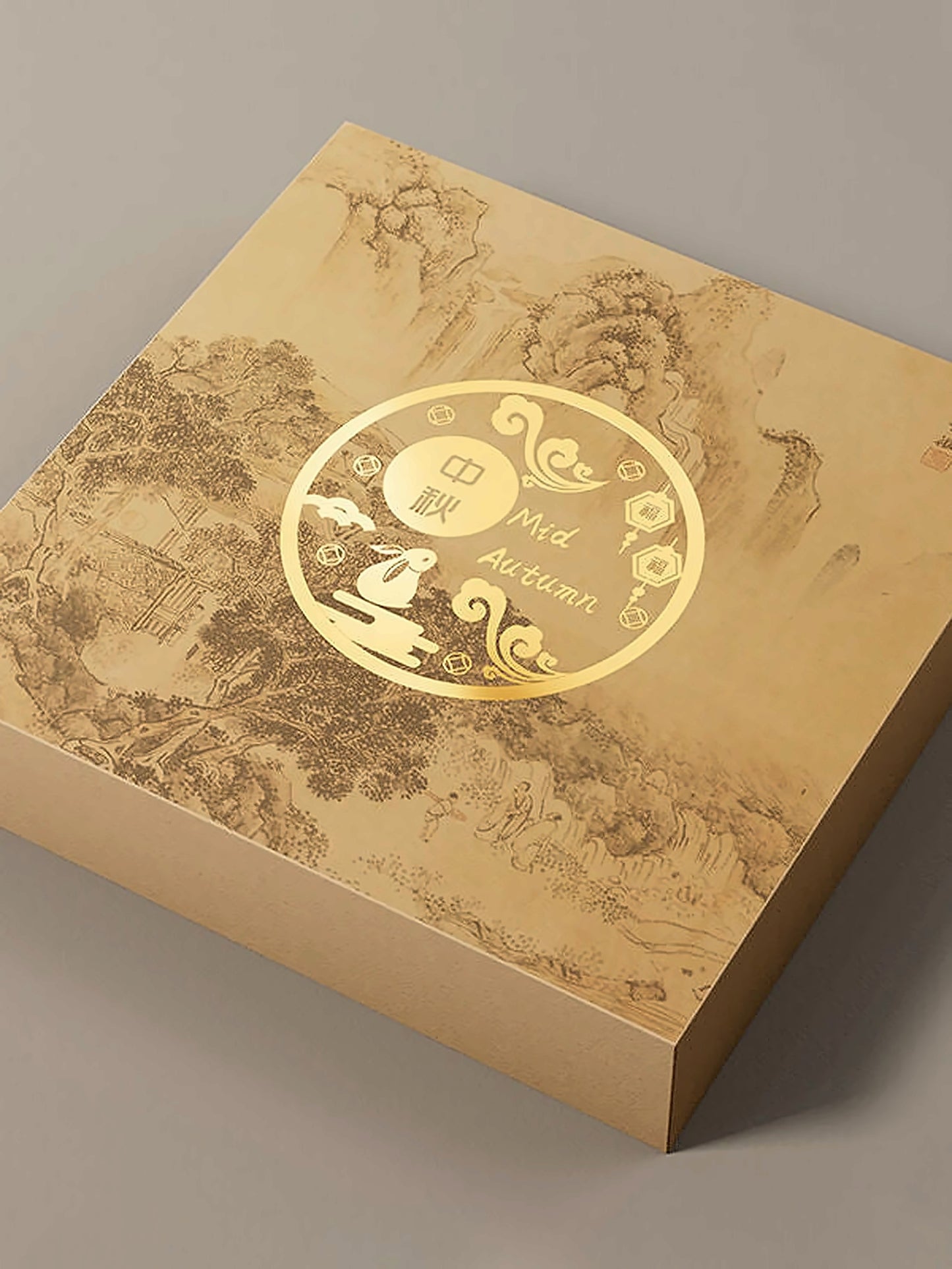 Hộp Bánh Trung Thu Kraft Giấy Lớn