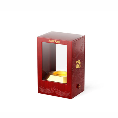 Hộp Rượu Vang Acrylic Gỗ Đỏ Cao Cấp - thiết kế sang trọng cho quà tặng doanh nghiệp B2B