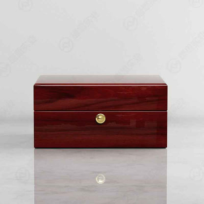 Hộp Đồng Hồ Đỏ Khóa Tròn Kim Loại Cao Cấp
