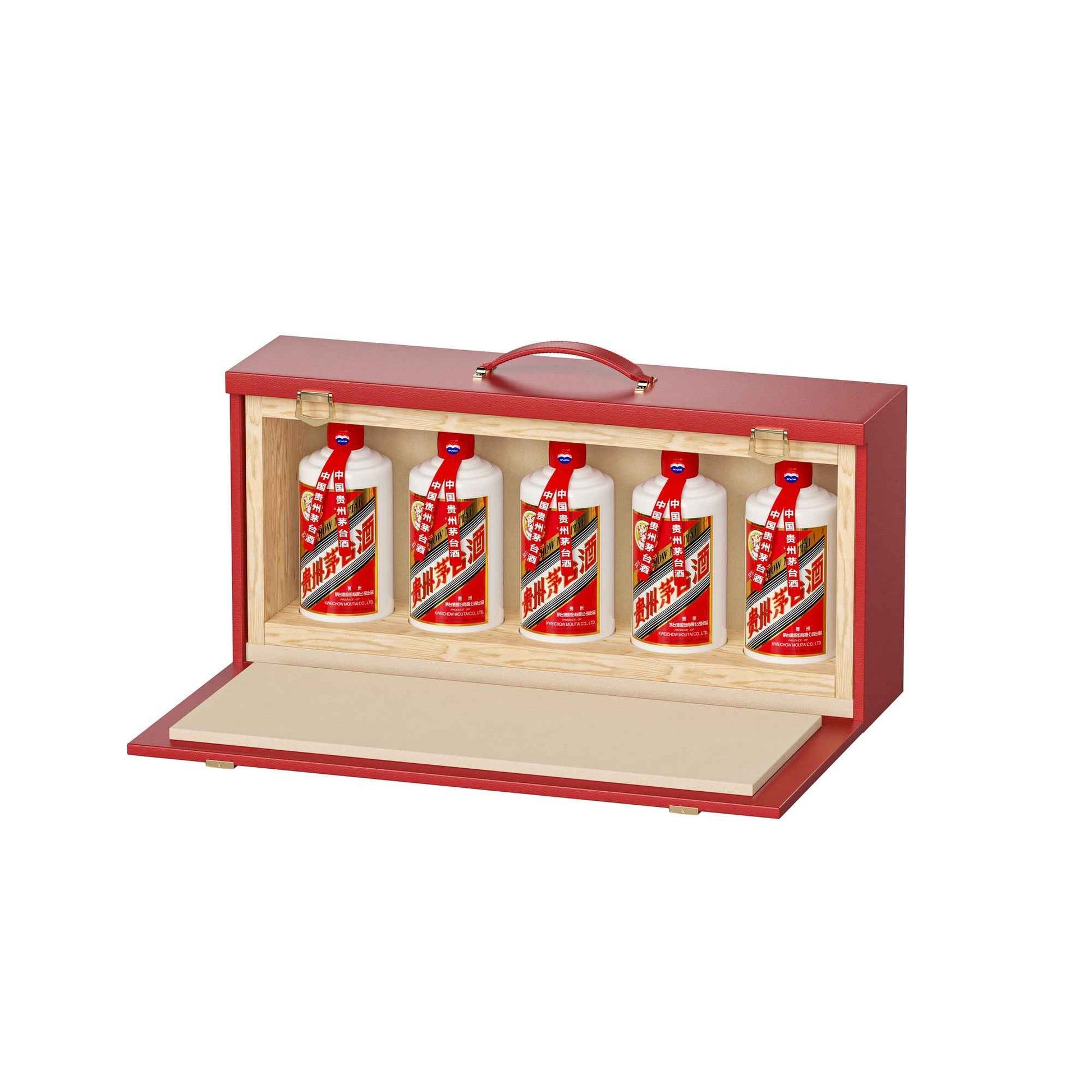 Hộp Rượu Trắng 5 Chai Da Cao Cấp