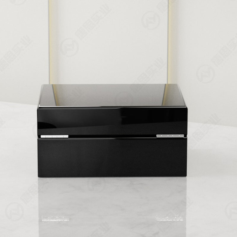 Hộp Đồng Hồ Đen Khóa Tròn Kim Loại Cao Cấp - gia công hộp đồng hồ OEM giá xưởng tận gốc