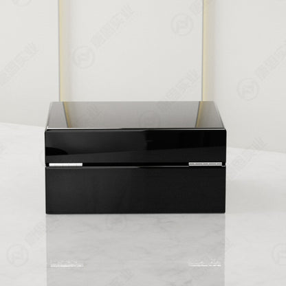 Hộp Đồng Hồ Đen Khóa Tròn Kim Loại Cao Cấp - gia công hộp đồng hồ OEM giá xưởng tận gốc