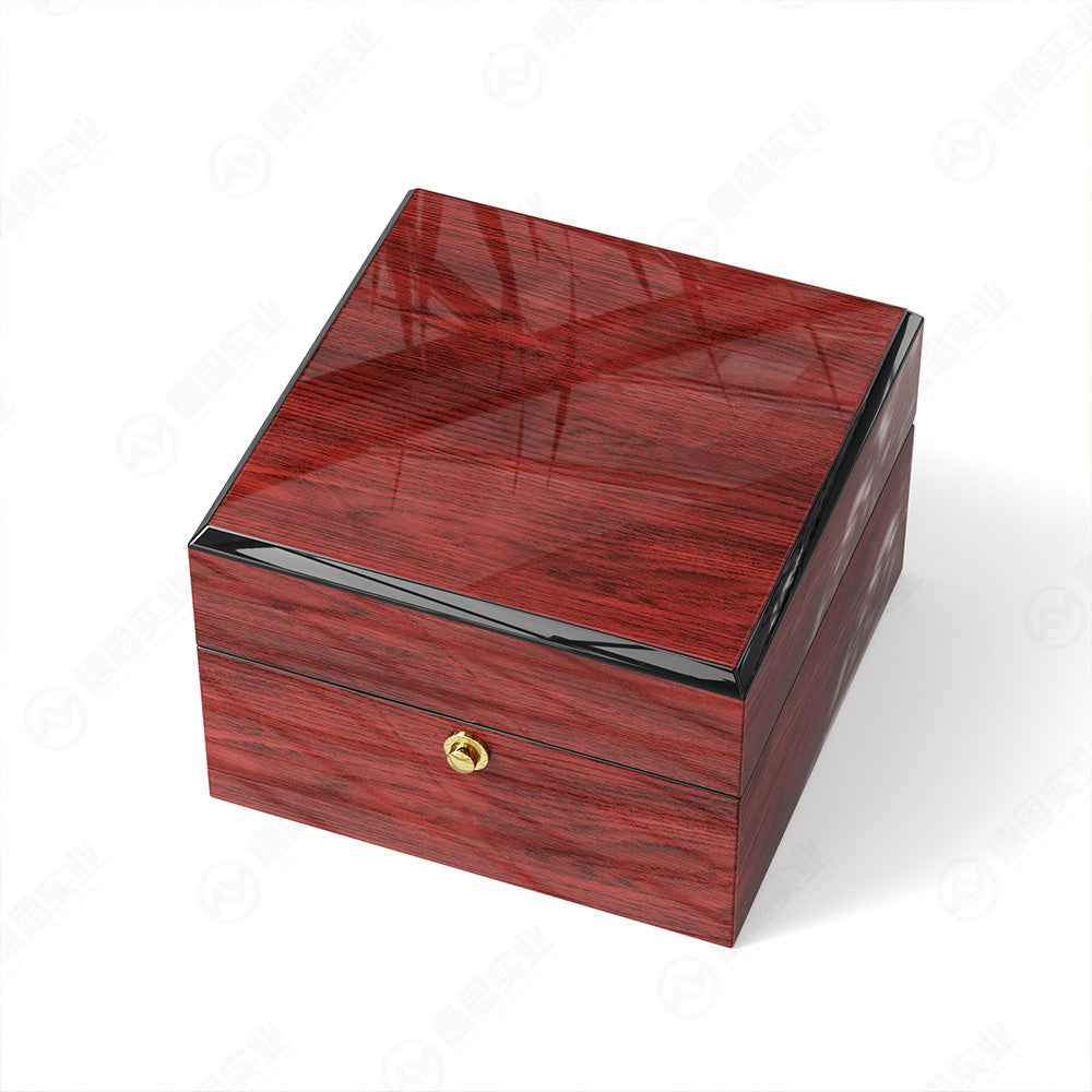 Hộp Đồng Hồ Vuông Viền Đen Hiện Đại Cao Cấp - bên trong lót nhung sang trọng bảo vệ đồng hồ