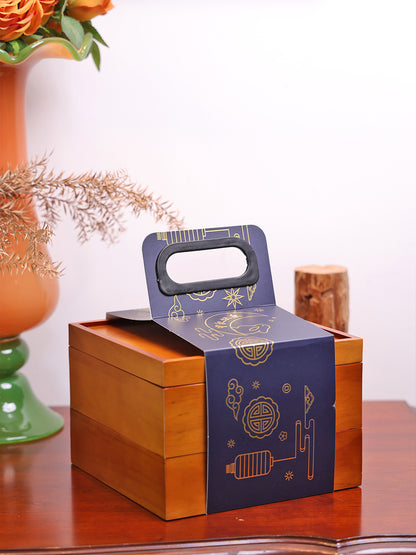 Hộp Trung Thu Gỗ Thông Cầm Tay Cao Cấp