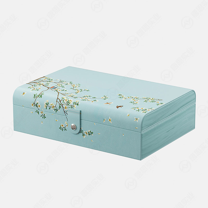 Hộp Bánh Trung Thu Gỗ Da Xanh Cao Cấp