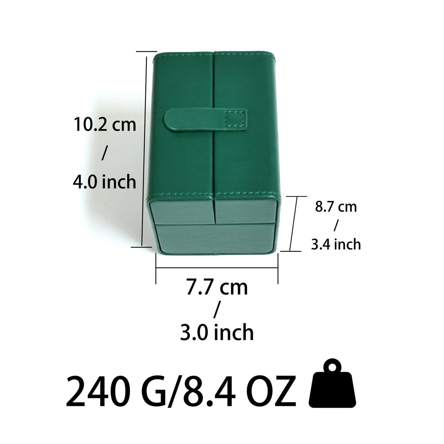 Hộp Đồng Hồ Xanh Hai Cánh Gỗ Cao Cấp - hộp đựng đồng hồ theo yêu cầu thương hiệu B2B