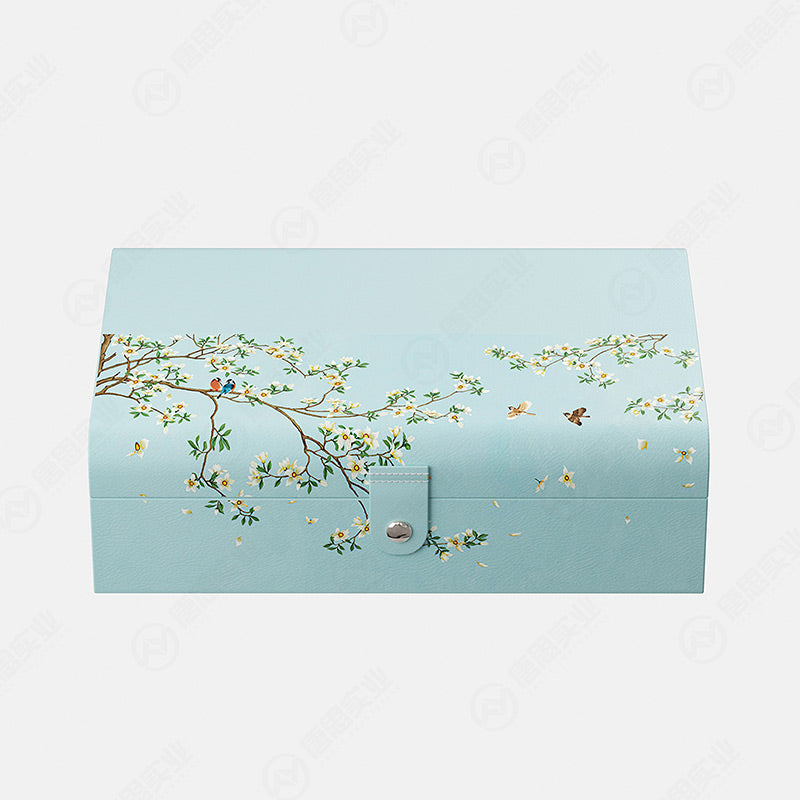 Hộp Bánh Trung Thu Gỗ Da Xanh Cao Cấp