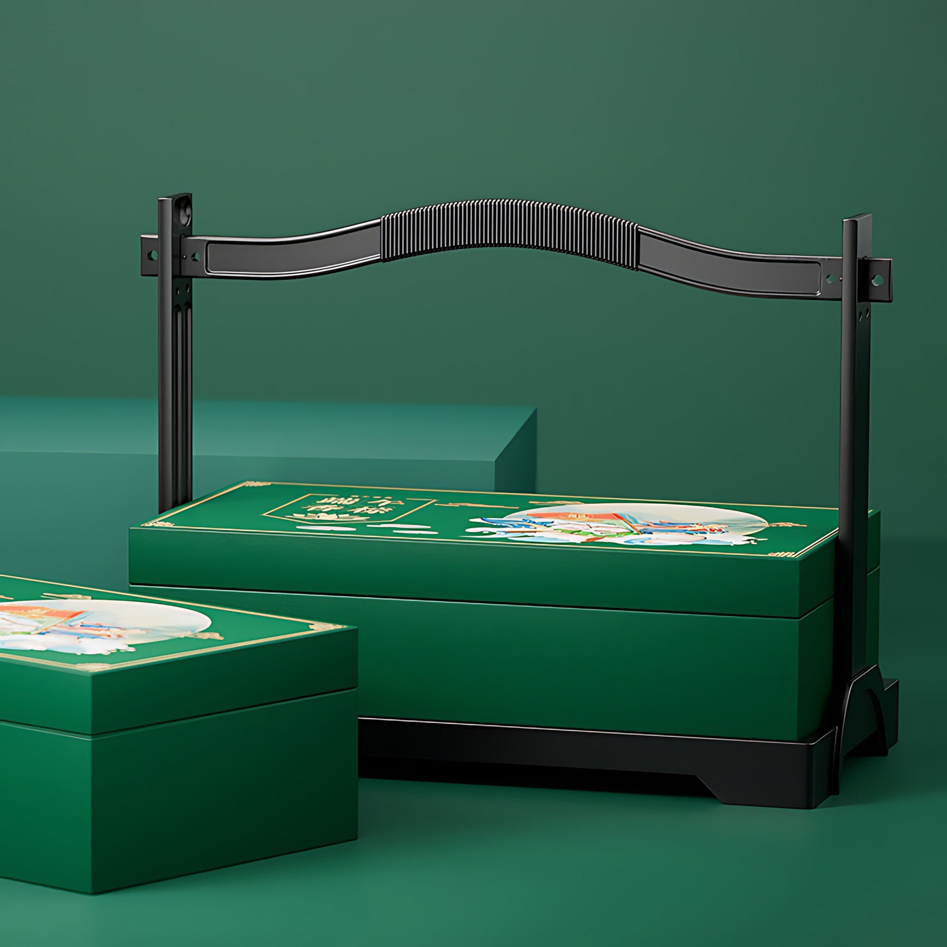 Bộ sưu tập hộp quà tặng lớp đơn Tết Đoan Ngọ màu xanh lá cao cấp B2B OEM