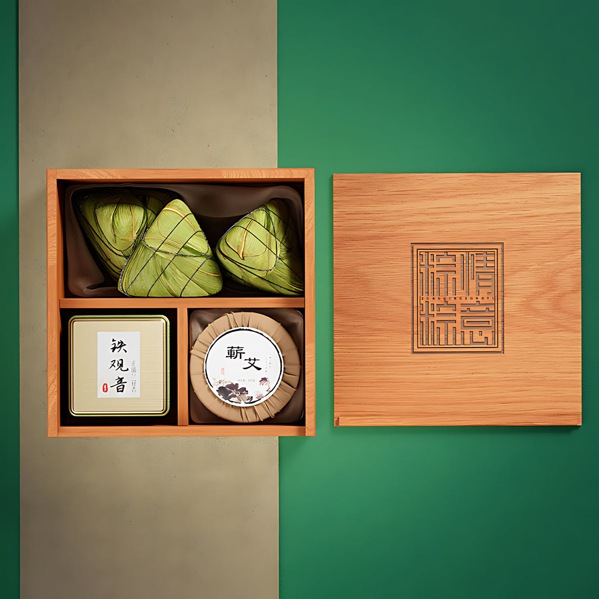Hộp Đựng Bánh Ngũ Tự Kiểu Ngăn Kéo Tết Đoan Ngọ