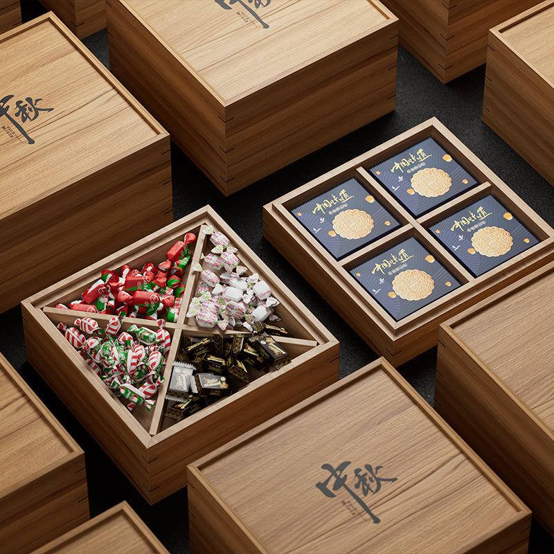 Hộp Bánh Trung Thu Gỗ Truyền Thống Việt