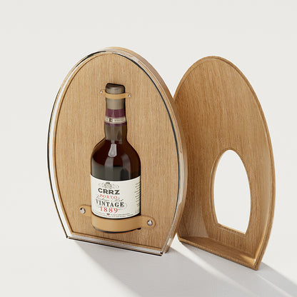 Hộp Rượu Gỗ Oval Hình Trứng Cao Cấp - đóng gói quà tặng rượu vang whisky cao cấp