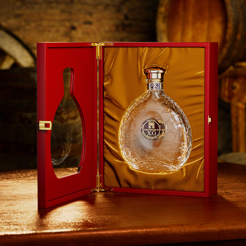 Hộp Rượu Da Đục Lỗ XO Sang Trọng - đóng gói quà tặng rượu vang whisky cao cấp