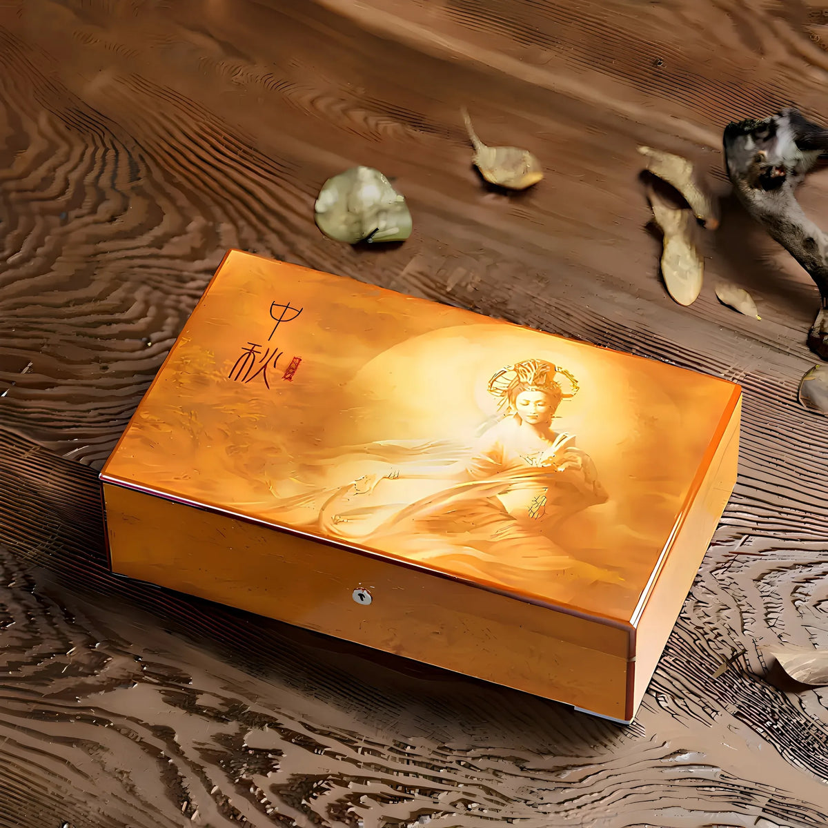 Hộp Bánh Trung Thu Khắc Chạm Truyện Thần Thoại
