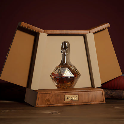 TANCY Unique Trapezoid Wooden Wine Box