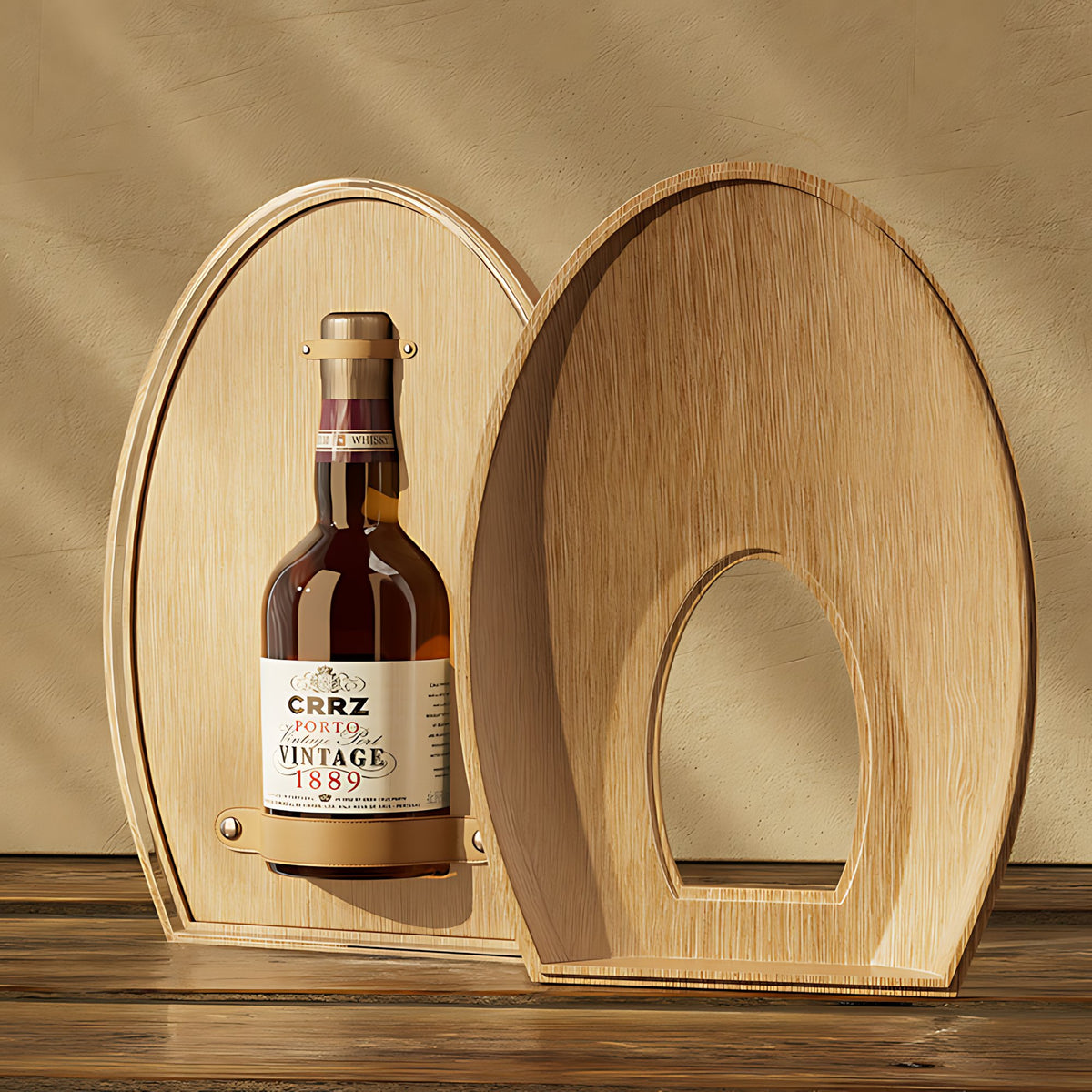 Premium Oval Egg-Shaped Wooden Wine Box