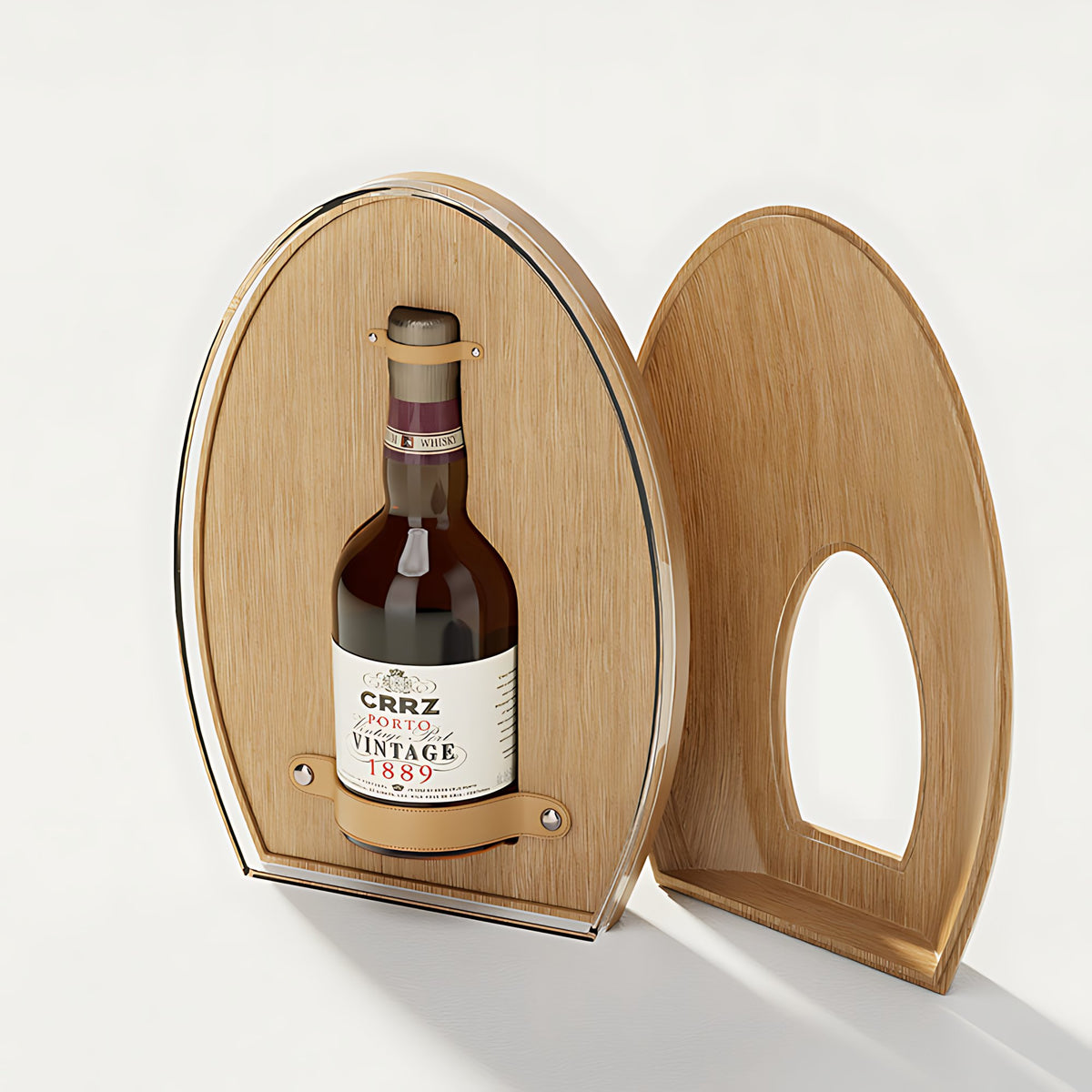 Premium Oval Egg-Shaped Wooden Wine Box