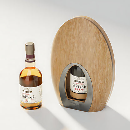 Premium Oval Egg-Shaped Wooden Wine Box