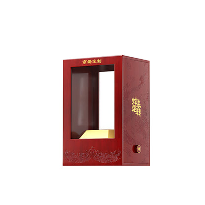 Premium Red Wood Acrylic Wine Box