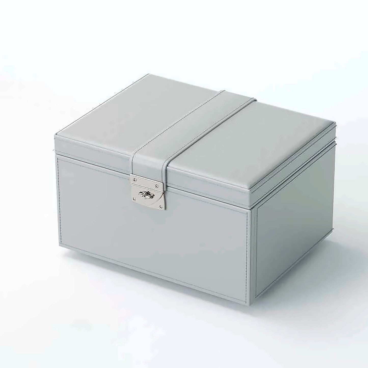Hộp Du Lịch Đựng Trang Sức Da Xám Cao Cấp