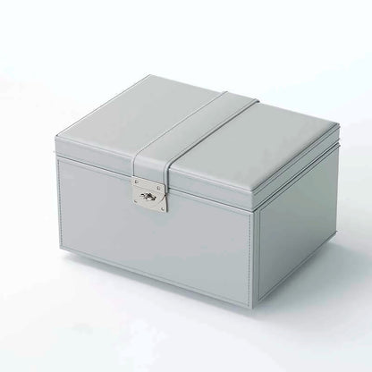 Hộp Du Lịch Đựng Trang Sức Da Xám Cao Cấp