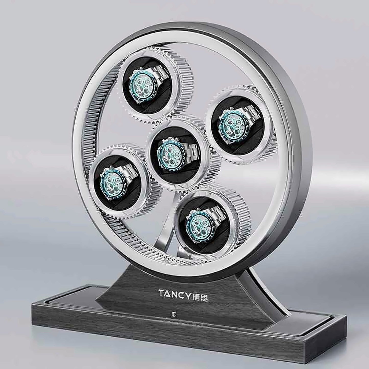 Hộp Lên Dây Đồng Hồ Hiển Thị Bánh Răng Cơ Học