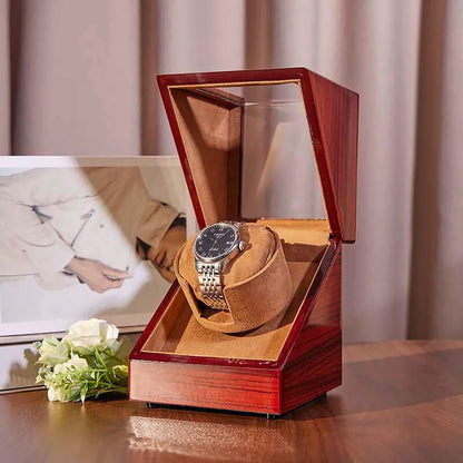 Hộp Lên Dây Đồng Hồ Đơn Tự Động Kính Tempered