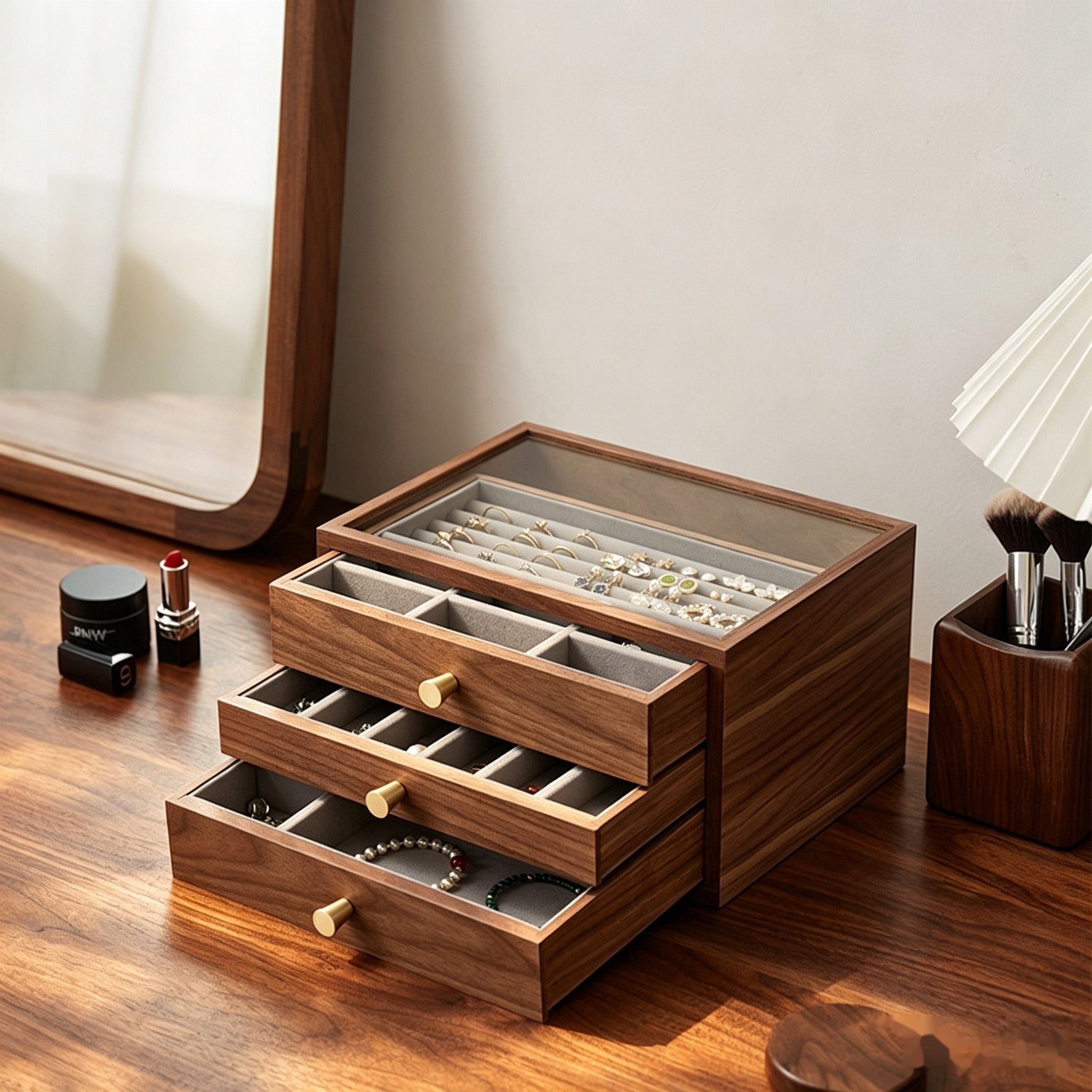 Hộp Trang Sức Kính Trong Suốt - sản phẩm theo yêu cầu thương hiệu B2B