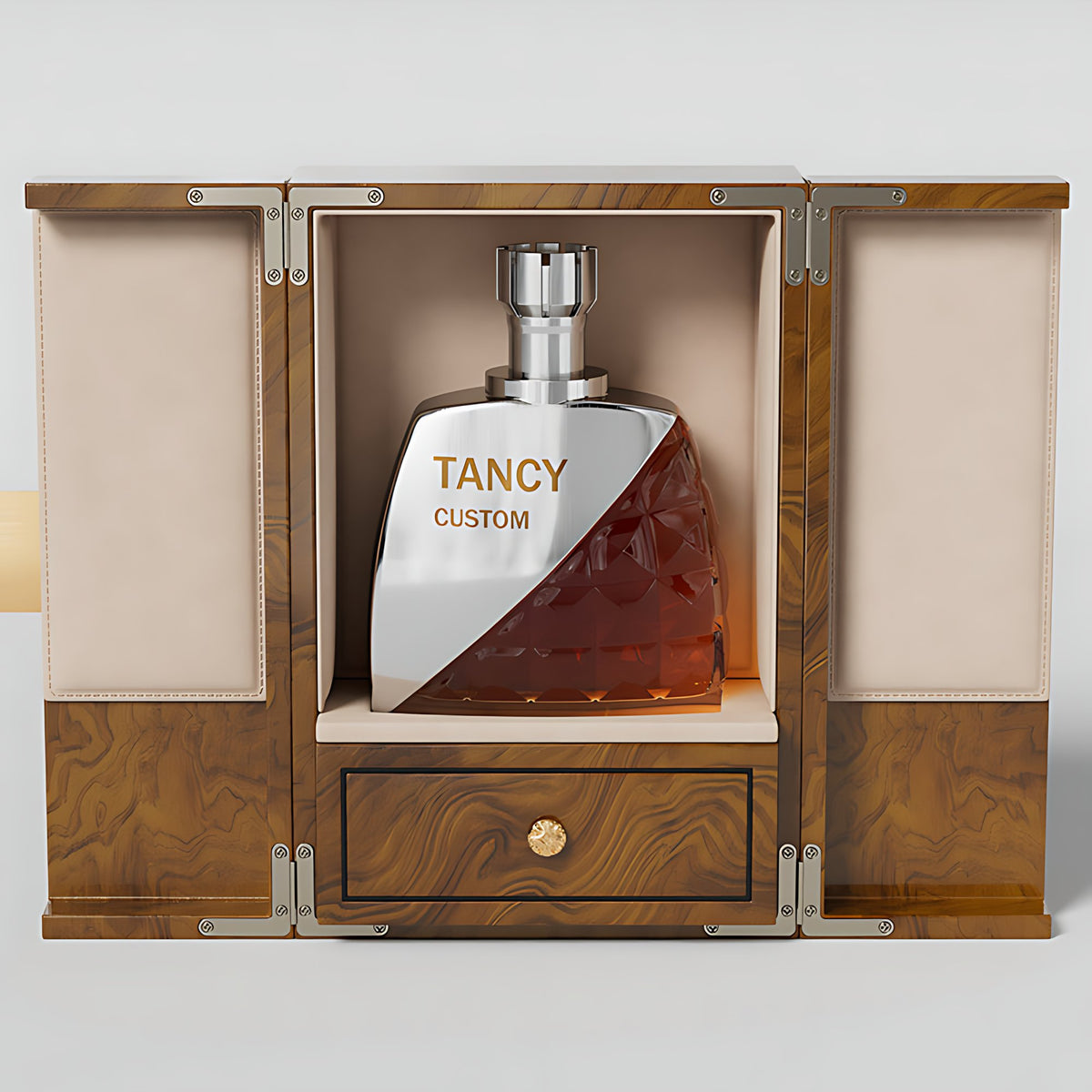 Tủ Rượu Whisky Hai Cánh Gỗ Sang Trọng