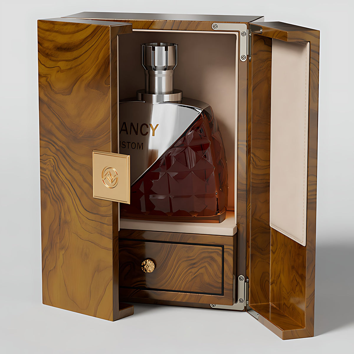 Tủ Rượu Whisky Hai Cánh Gỗ Sang Trọng
